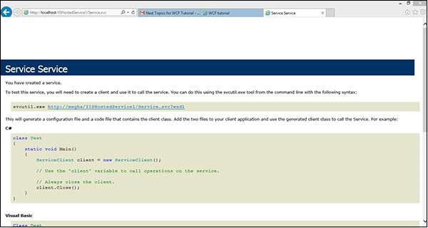 Wcf Hosting Service IIS 7