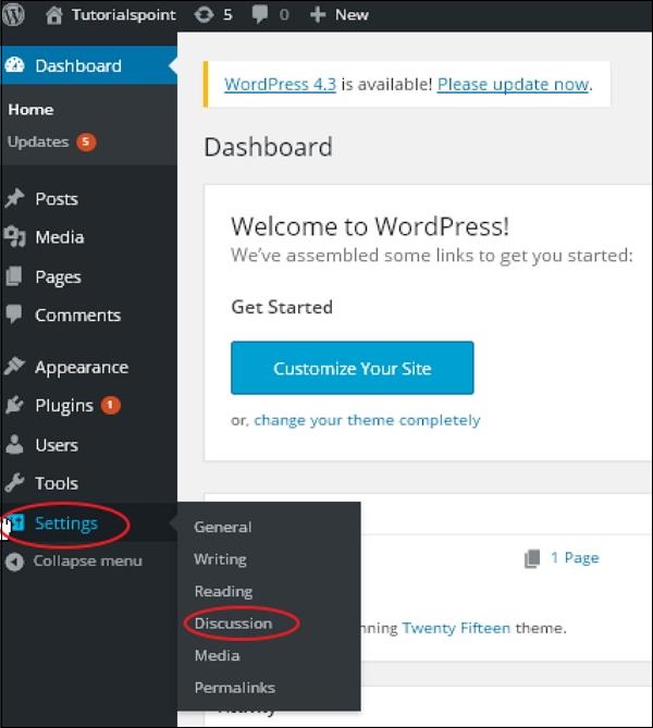 WordPress 讨论设置