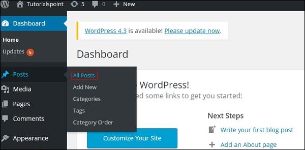 WordPress 编辑帖子