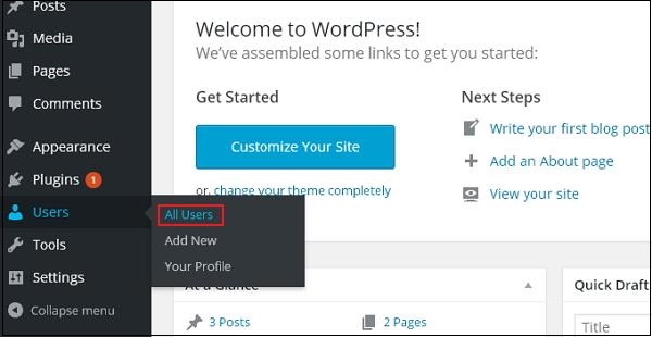 WordPress 编辑用户