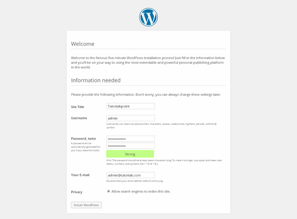 WordPress 安装