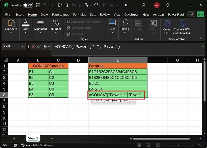 CONCAT 函数 9