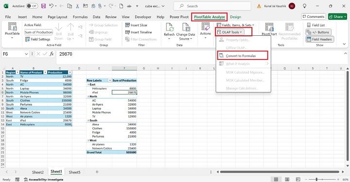 Excel CUBEVALUE Function 2