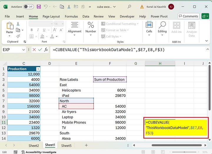 Excel CUBEVALUE 函数 5