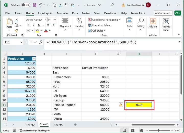 Excel CUBEVALUE Function 9