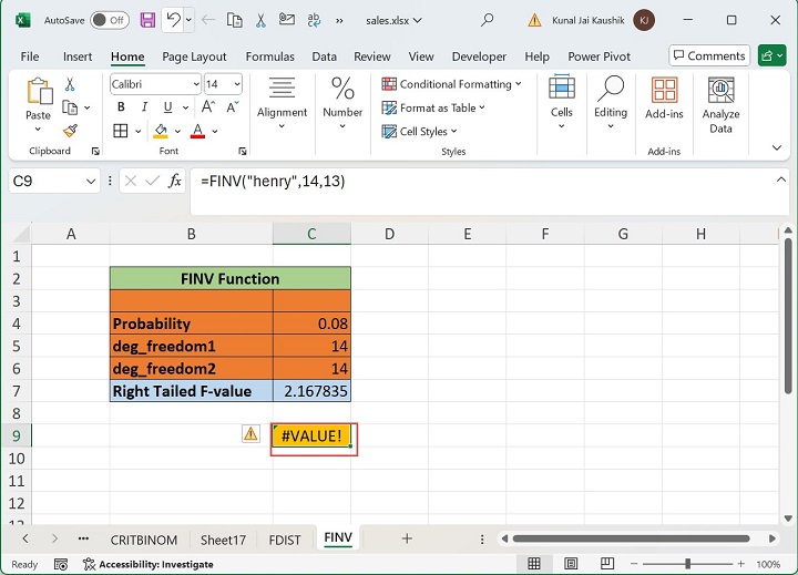 Excel FINV 函数 4