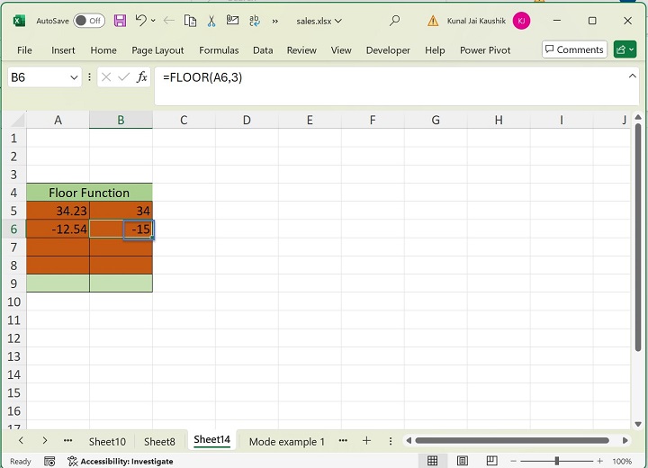 Excel Floor Function 4