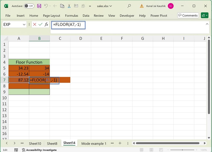 Excel Floor Function 9