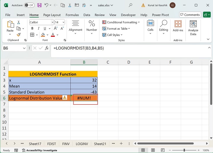 Excel LOGNORMDIST 函数 7