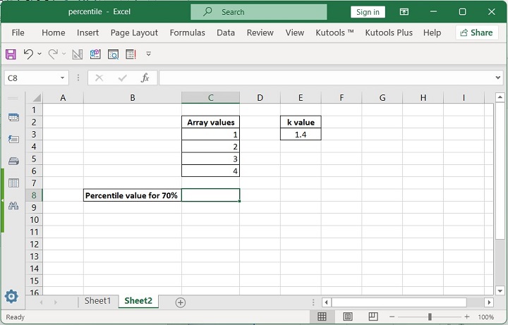 Excel PERCENTILE 函数 10