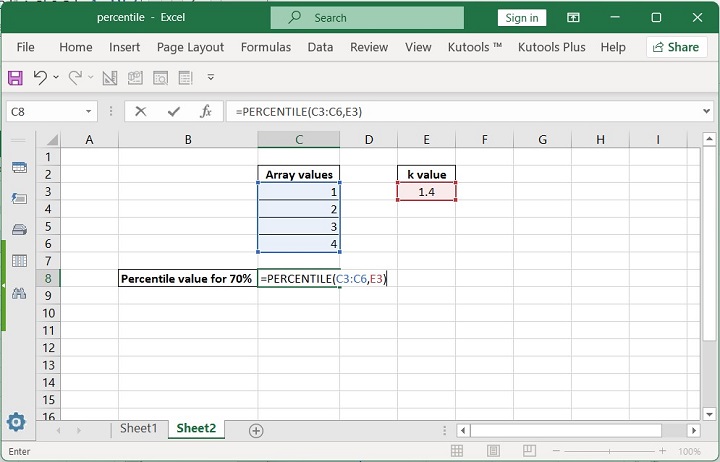 Excel PERCENTILE 函数 11