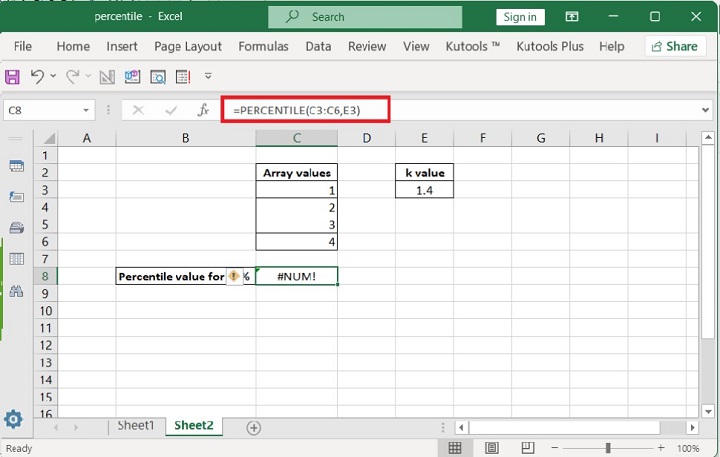 Excel PERCENTILE 函数 12