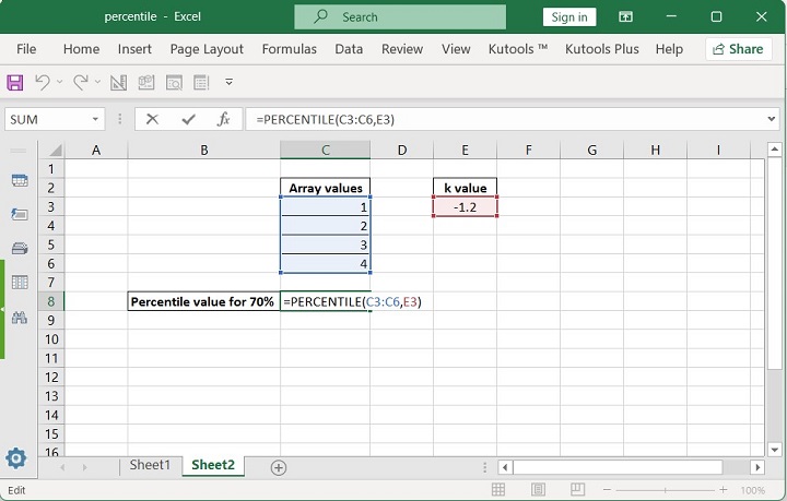 Excel PERCENTILE 函数 13