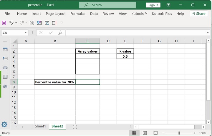 Excel PERCENTILE 函数 4