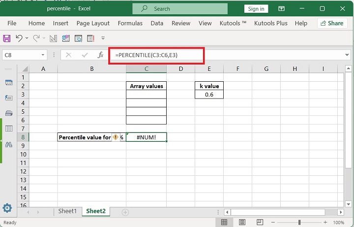 Excel PERCENTILE 函数 6