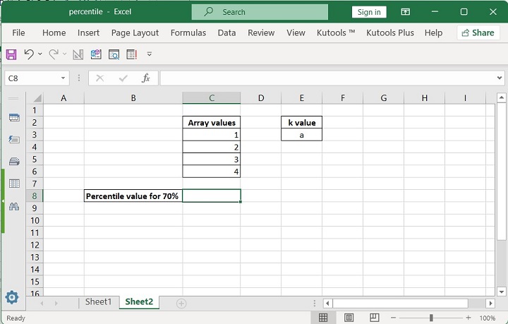 Excel PERCENTILE 函数 7