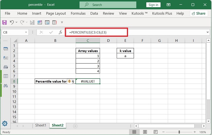 Excel PERCENTILE 函数 9