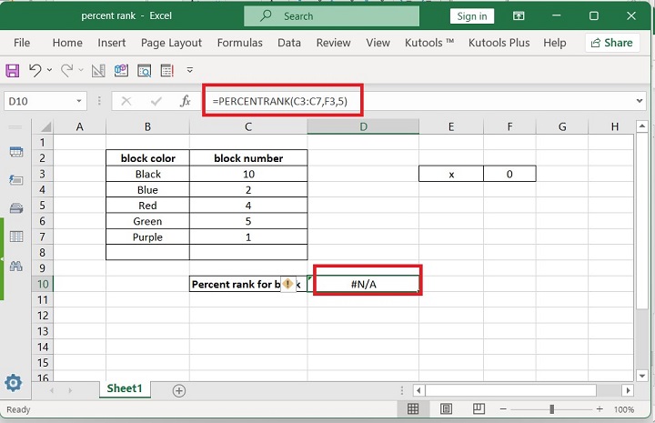 Excel PERCENTRANK Function 10