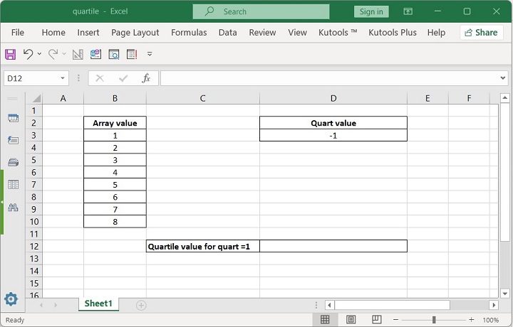 Excel QUARTILE 函数 10
