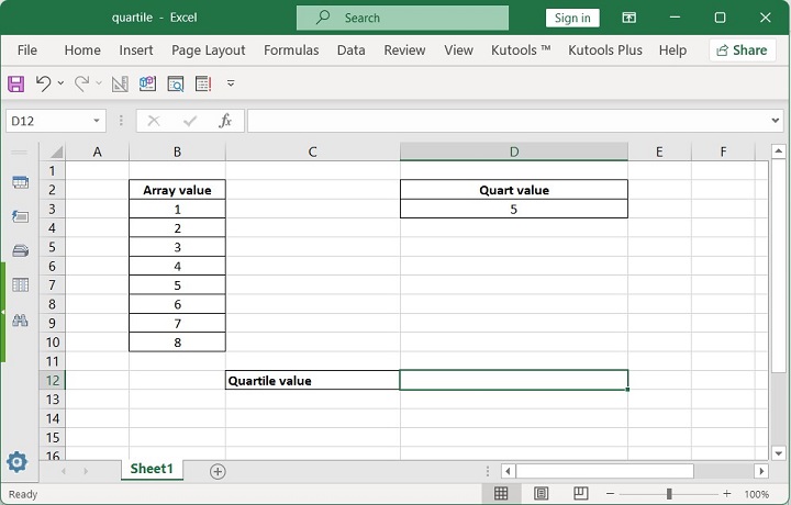 Excel QUARTILE 函数 13