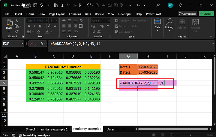 Excel RANDARRAY 函数 7