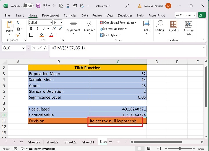 Excel TINV 函数 6