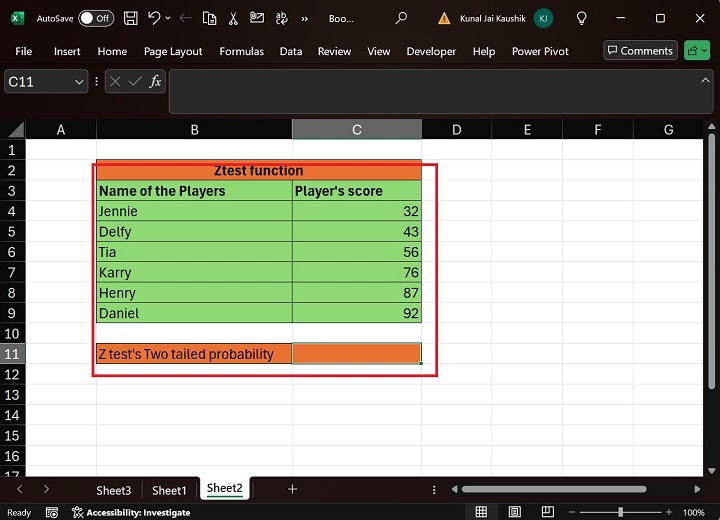 Excel ZTEST 函数 3