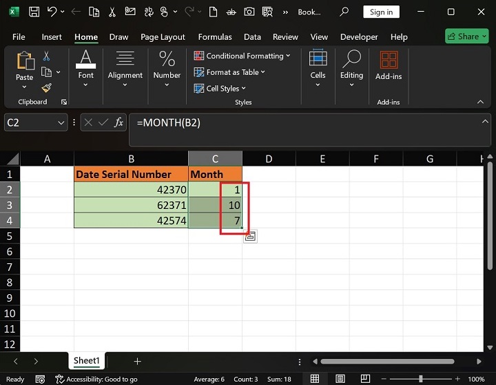 如何在 Excel 中自动添加月份3