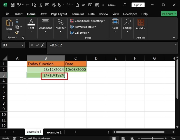 在 Excel 中自动插入日期4