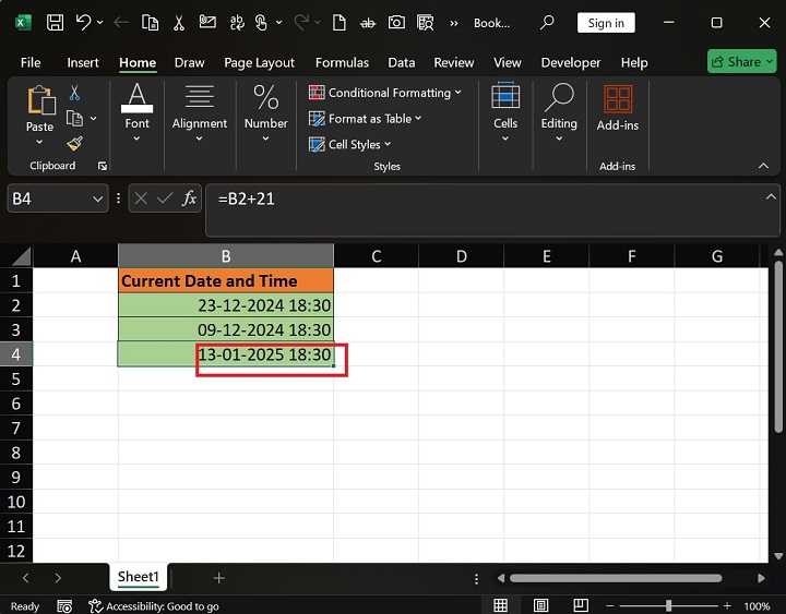 NOW 函数获取 Excel 当前日期和时间8