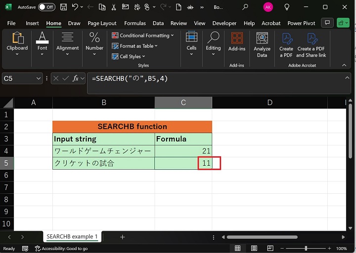 SEARCHB Function 4