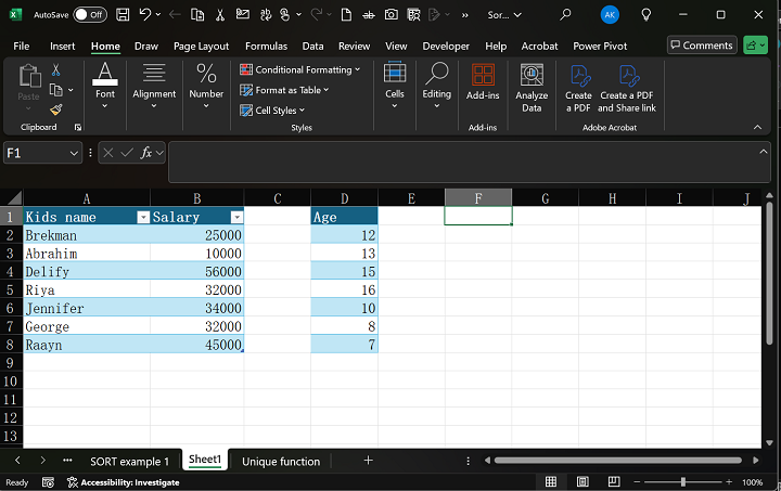 Excel 中的 SORTBY 函数