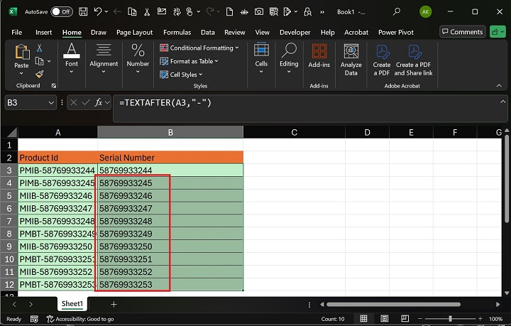 TEXTAFTER Function 3