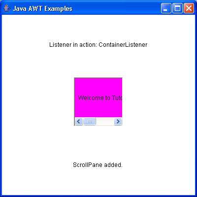 AWT ContainerListener
