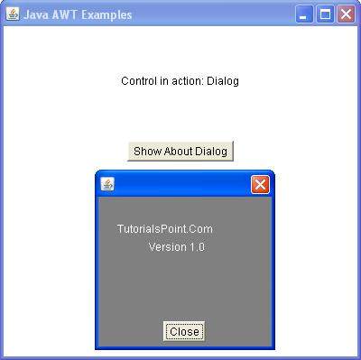 AWT Dialog