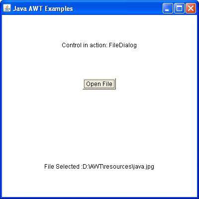 AWT FileDialog