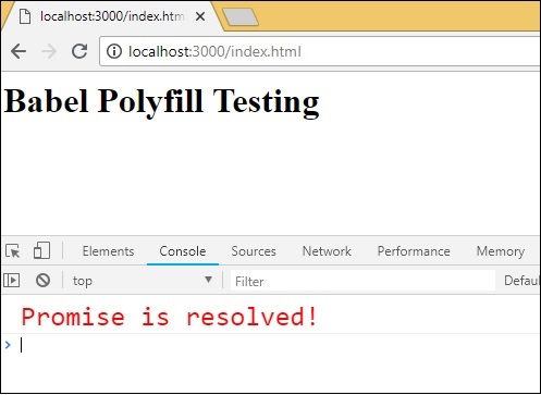 Babel Polyfill Testing