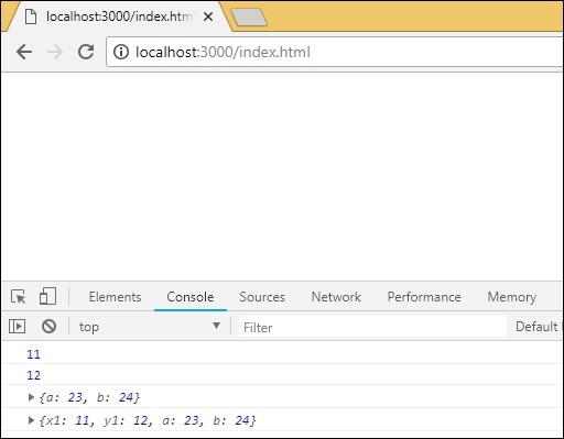 Object Rest Spread Output