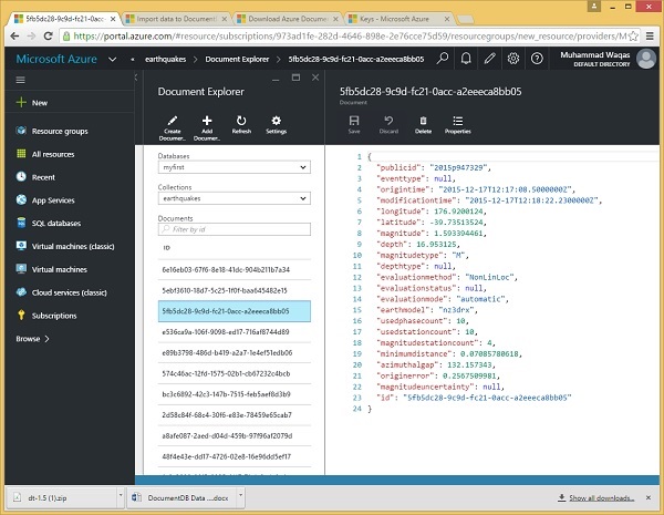 导入的 Json 文件