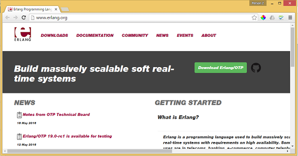 Erlang Official Website