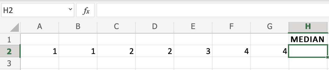 Excel MEDIAN 函数