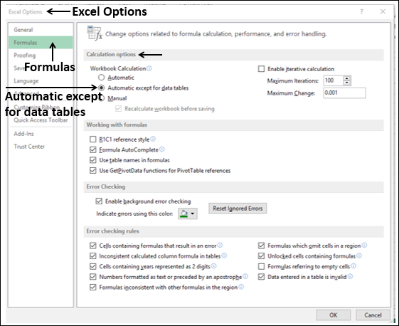 Excel 选项