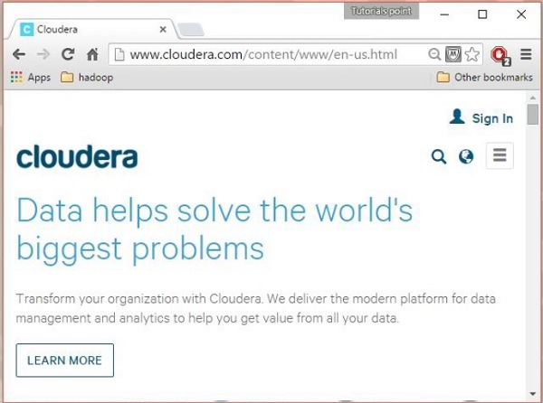 Cloudera 网站主页