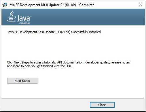 Java SE Installed