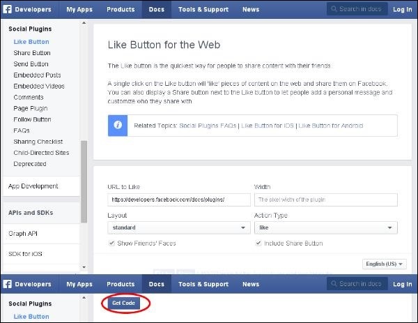 Magento 设置 Facebook 点赞