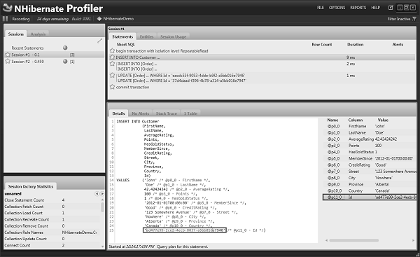 Inverse NHibernate Profiler