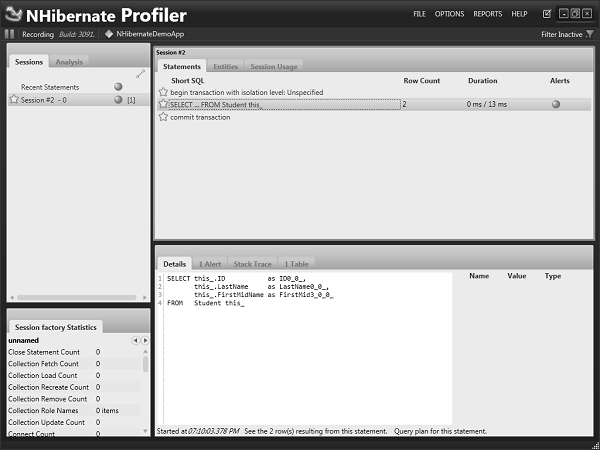 NHibernate Profiler 应用程序