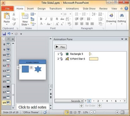 Microsoft PowerPoint 2010 添加和预览动画