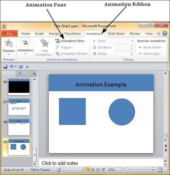 Microsoft PowerPoint 2010 添加和预览动画