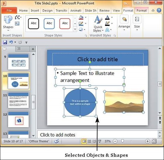 Microsoft PowerPoint 2010 中对对象进行分组/取消分组